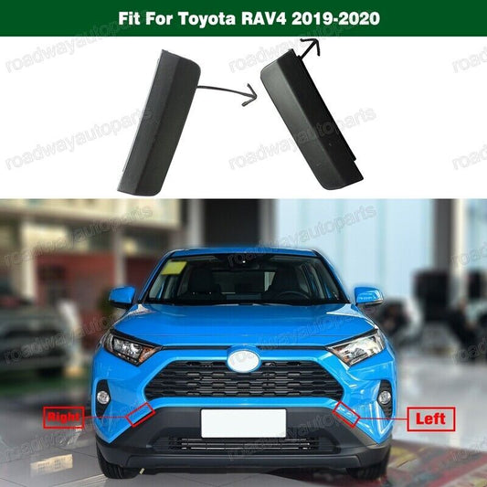 Pair FRONT BUMPER TOW TOWING HOOK EYE CAP COVER Fit for Toyota RAV4 2019-2020 Q
