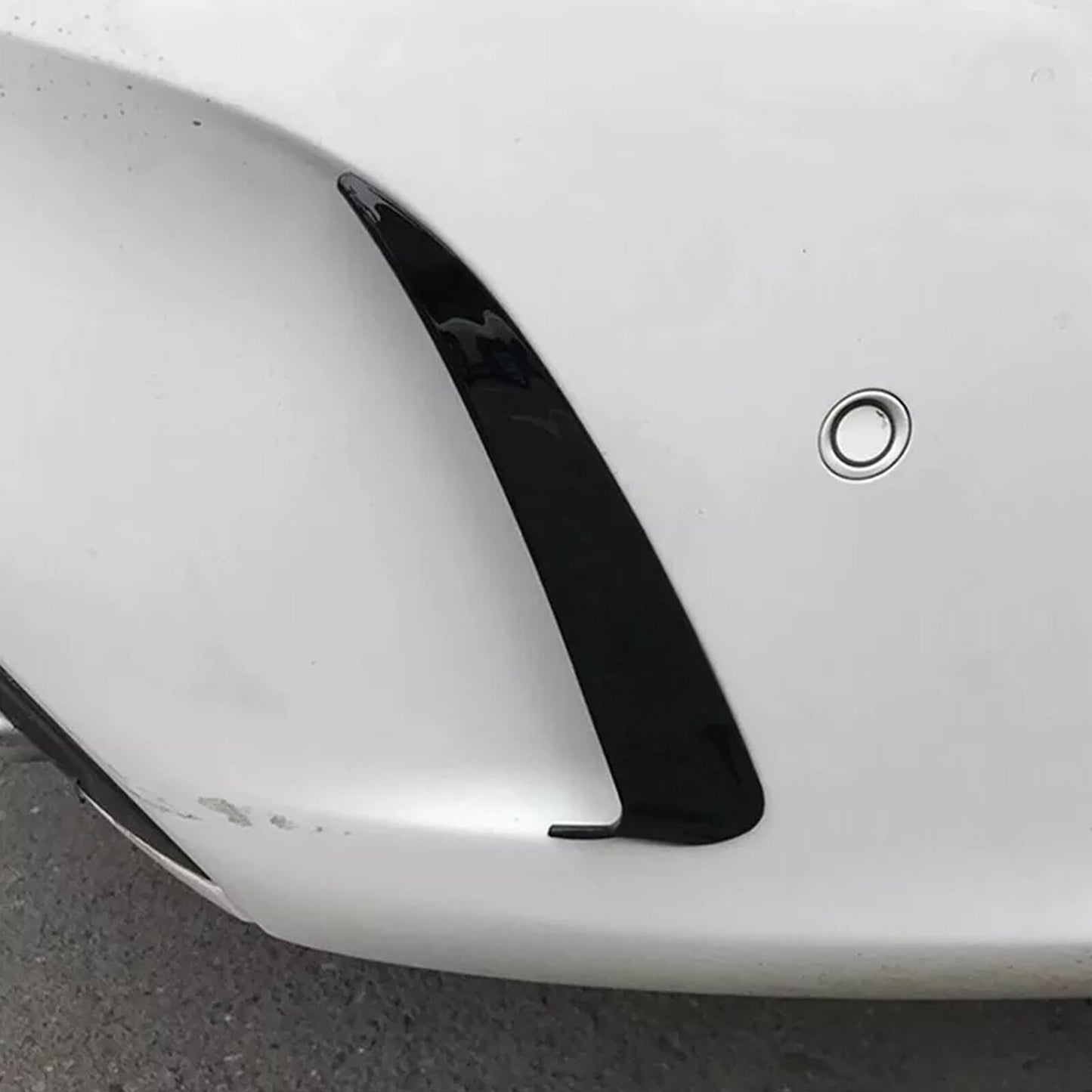 Gloss Black Rear Bumper Vent Covers for Mercedes-Benz C-Class W205 C43 C63 AMG (1 pair)