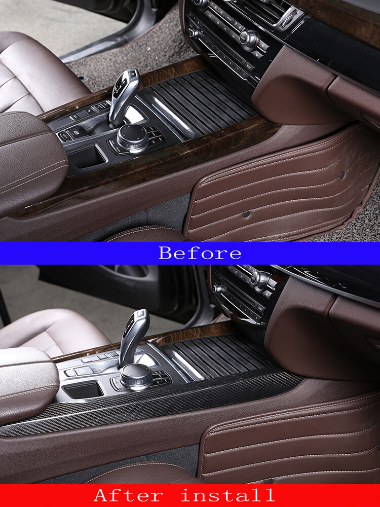 carbon fiber side panel trim for the center console, suitable for X5 2015 - 2019. n