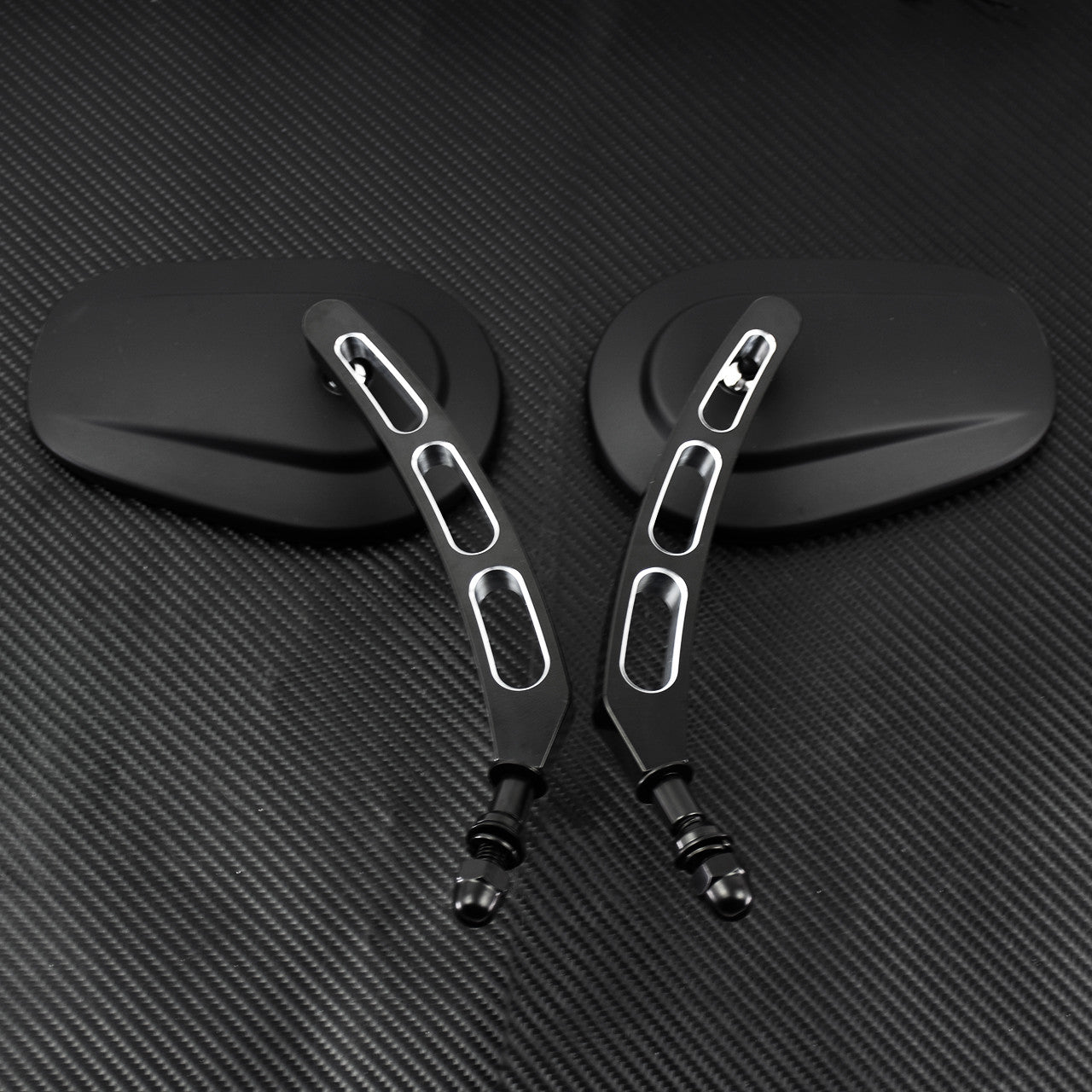 Matte Black RearView Side Mirrors Fit for Harley Sportster Softail Touring Dyna