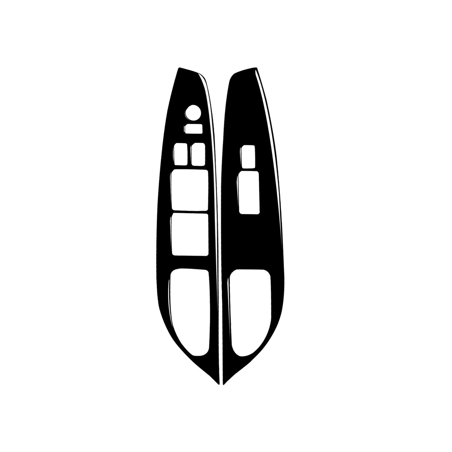 2X Red Carbon Fiber Front Window Control Cover Trim For Tacoma 2016-2021 v