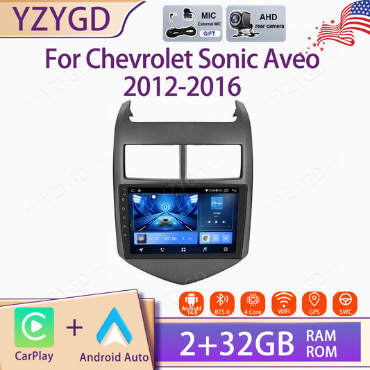 for Chevrolet Sonic Aveo 2012-2016 Stereo Android Carplay Car Radio GPS Screen
