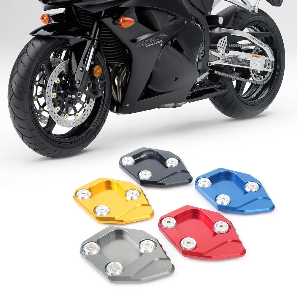 for Honda CBR600RR F5 2007-2015 CNC Side Kickstand Stand Extension Plate Pad Q