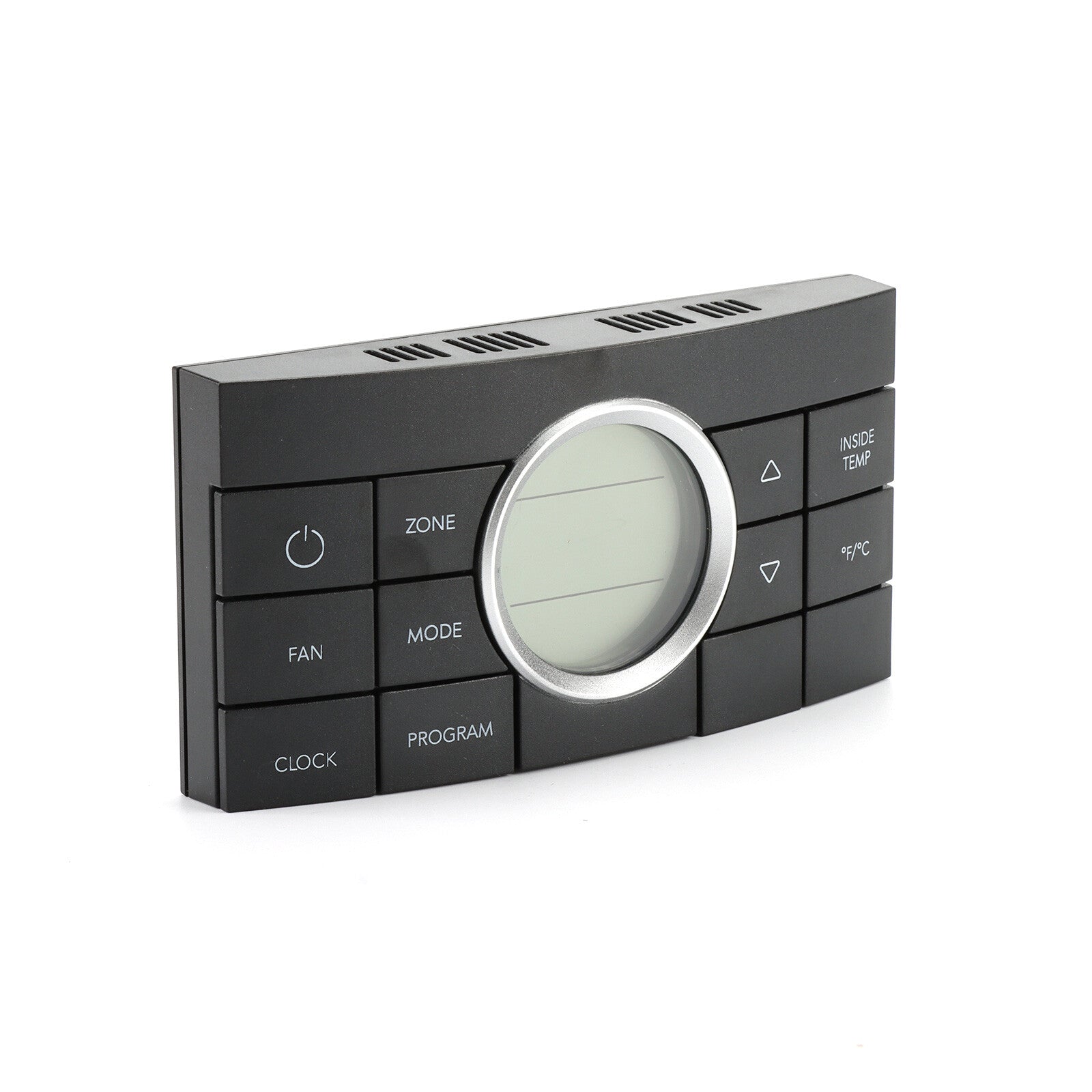 Black thermostat with 10 buttons, RV multi-zone comfort control center II, model number 3314082.000- v
