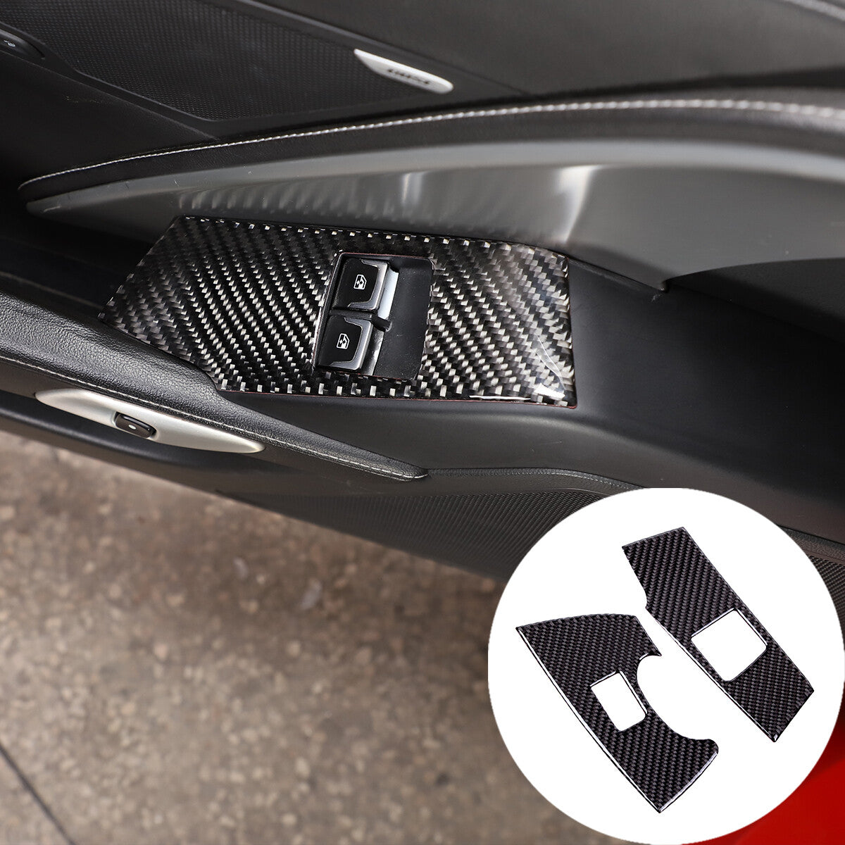 Matte black gear-patterned scratch-resistant panel cover for Sequoia 2022-2023.
