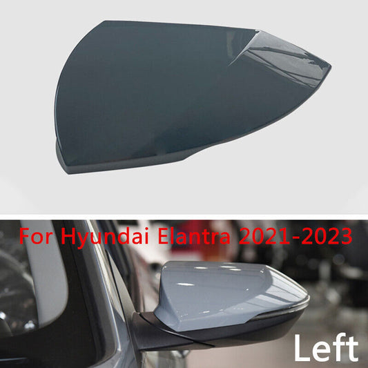 Gray Left Side Rearview Door Mirror Cover Shell Cap for Hyundai for Elantra 2021-23