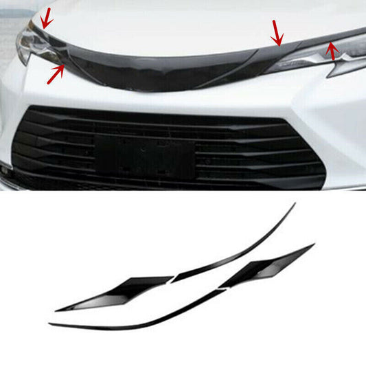 For Toyot@a for Sienna 21-2023 4x Glossy Black Front Hood Bonnet Grille Stripe Trim n