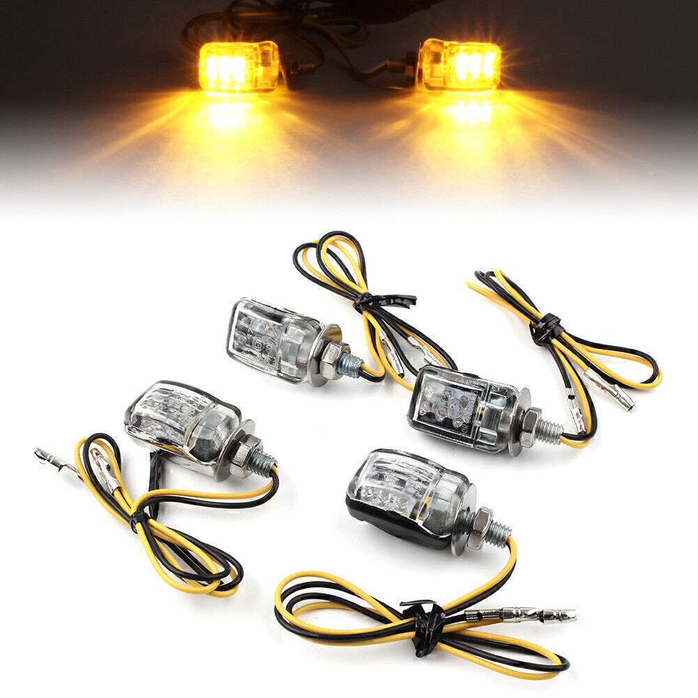 M6 Universal LED Motorcycle Turn Signal Indicator Light Warning Blinker Lamp Q