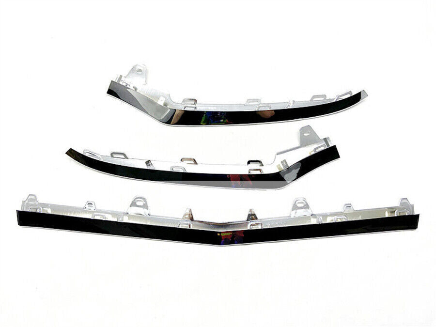 3x Car Front Bumper Lower Chrome Trim Molding Chrome for Benz E-Class W212 E350