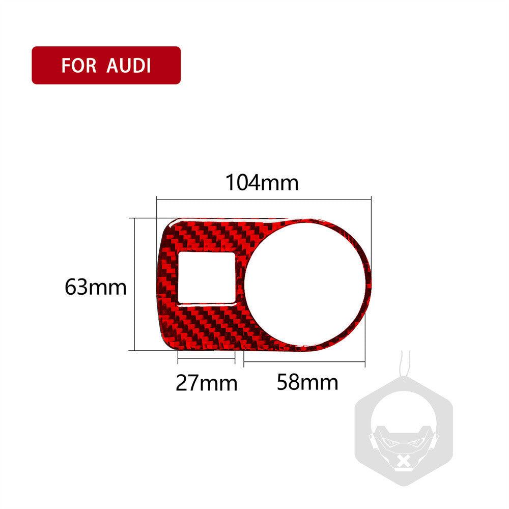 RHD Red Carbon Interior Headlight Switch Cover for Audi TT 8n 8J MK123 2008-2014