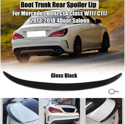 Car Trunk Spoiler Lip Gloss Black for Mercedes-Benz C117 CLA200 CLA250 2013-2018 Q