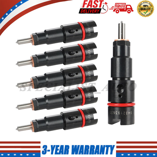 6PCS 0432193635 Diesel Fuel Injector for Dodge for Ram 2500 5.9L l6 Diesel 1998.5-02