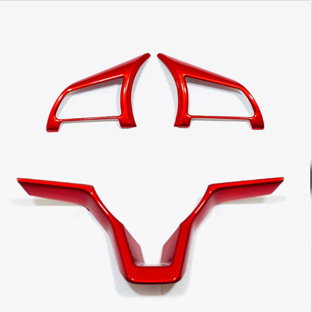 Red ABS Steering Wheel Decor Frame Trim 3PCS For Altima 2019-2023 v