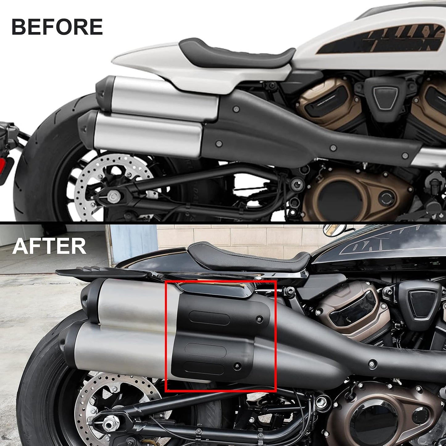 Motorcycle exhaust heat shield for Harley Sportster S RH1250S 2021-2024 n