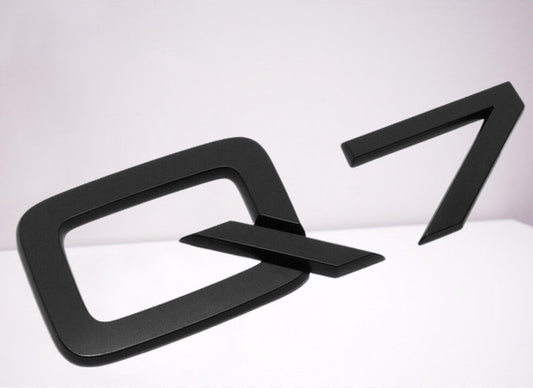 for Audi Q7 rear badge boots, trunk stickers, badges, nameplates, matte black