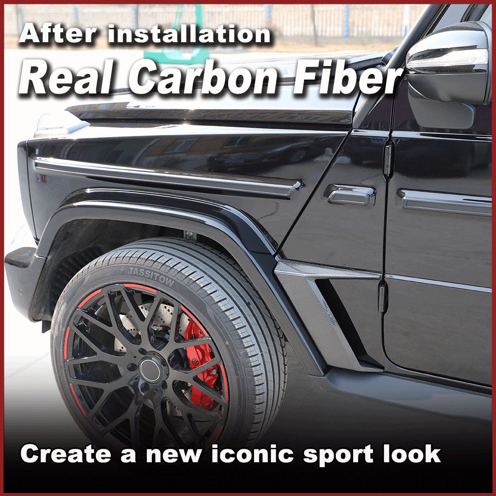 for Benz G Wagon W463 W464 G500 G63 Real CARBON Side Fender Vent Splitters