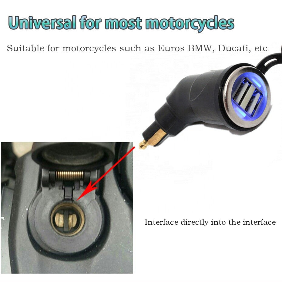 Universal for BMW For F850GS F750GS Dual USB Charger Cigarette Waterproof Socket