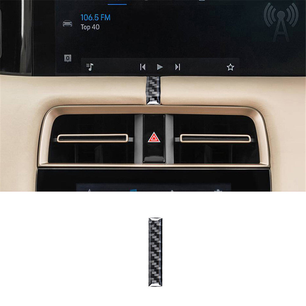 Carbon fiber interior center vent cover trim for Porsche Taycan