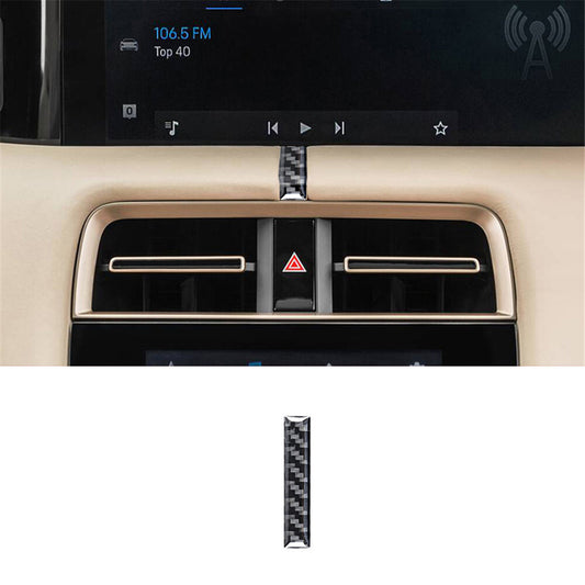 Carbon fiber interior center vent cover trim for Porsche Taycan