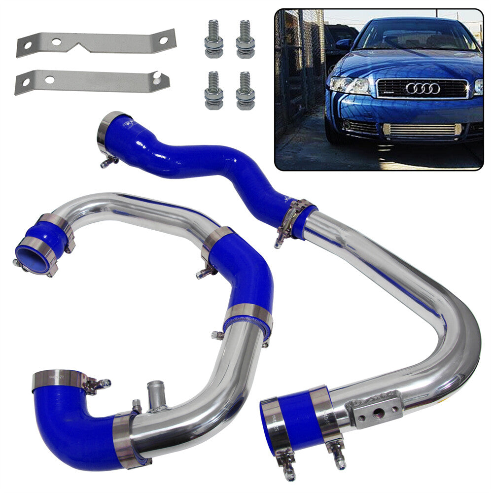 BLUE Intercooler Piping PIPE Kit for 2002-2006 for Audi A4 1.8T Turbo B6 Quattro