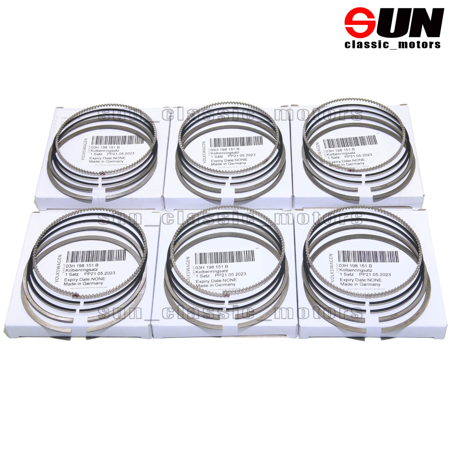 6-Piece Equipment Manufacturer Piston Rings STD for Cayenne , for Audi Q7, for Passat CC, R36 3.6 VR6 FSI BWS-