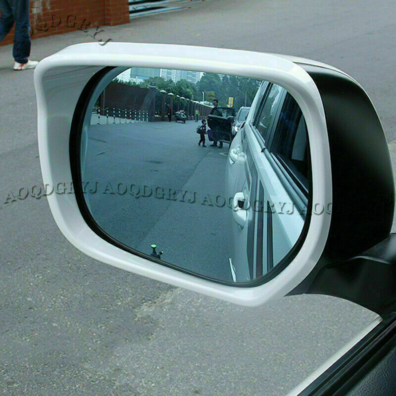 2X for Land Cruiser LC200 2016-2021 White Rearview Mirror Frame Cover Rain Guard