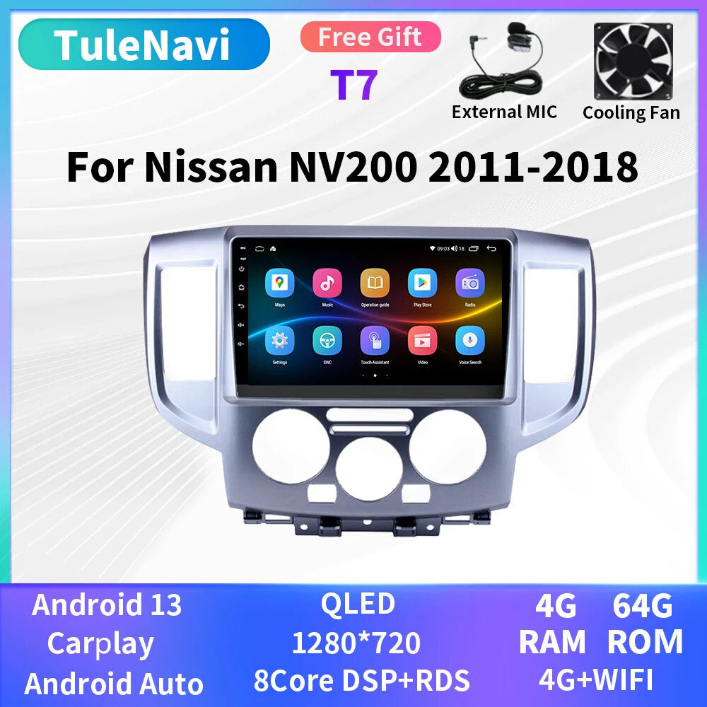 for Nissan NV200 2011-2018 Stereo CarPlay Car Radio Android GPS Player Screen