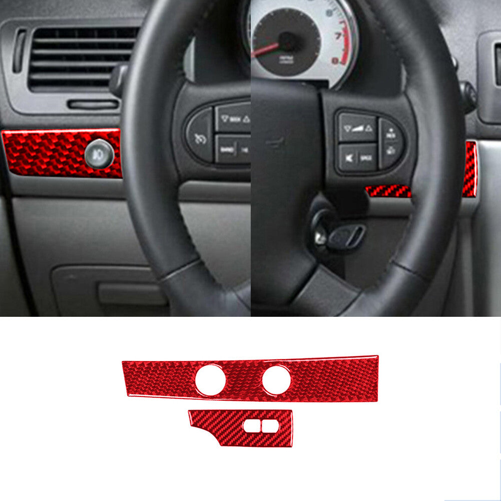 Red Defroster Air Vent Trim Cover Decoration Carbon Fiber for Audi Q5 2009-2017 v