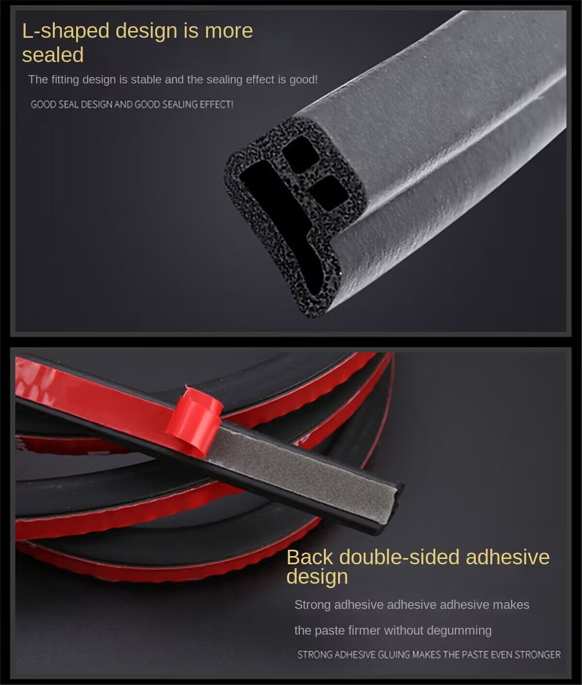 16ft Car Door Trunk Seal Strip Rubber Weather Strip Edge Moulding Trim L-Shape