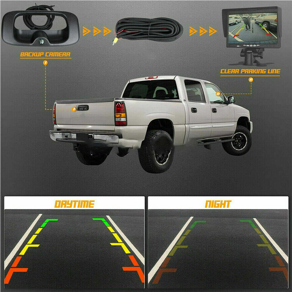 for GMC for Sierra for Chevrolet Silverado 1999-2006 Rear Tailgate Handle Backup Camera