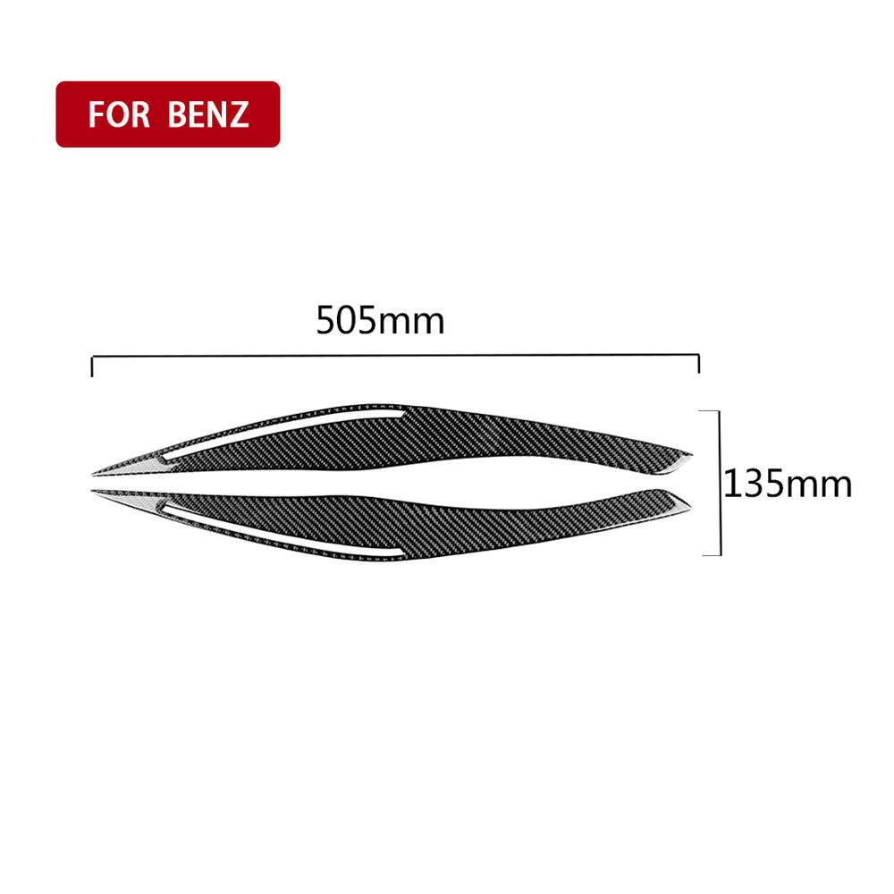2¡ÁCarbon Fiber Headlight Eyelids Eyebrow Trim for BMW 3 Series E90 E92 2009-2012