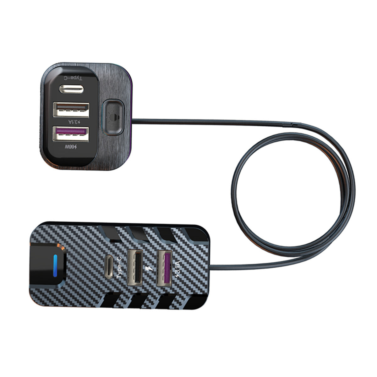 Car for Charger Waterproof Fast Charging Ports Auto Front Rear for Seat Accessories