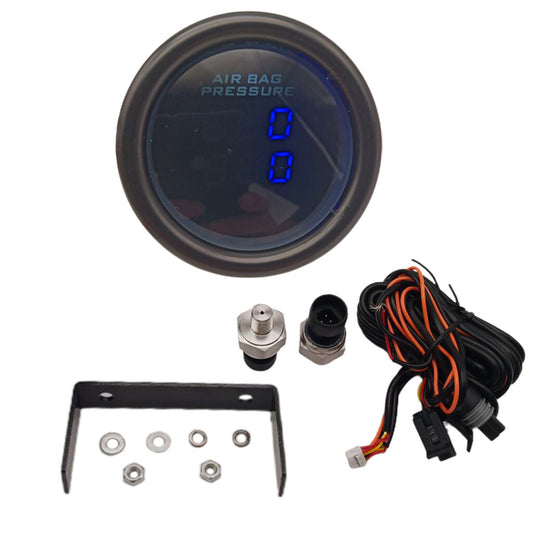Dual display air pressure gauge PSI air suspension blue LED 1/8NPT Sensors New n