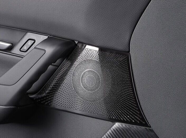 4P for Mazda CX-50 23-25 Black Steel Inner Door Handle Speaker Cover Trim Decor