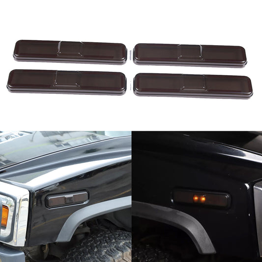 4-Pack Smoked Black Side Marking Protective Cases for HUMMER H2 (2003-2009) n