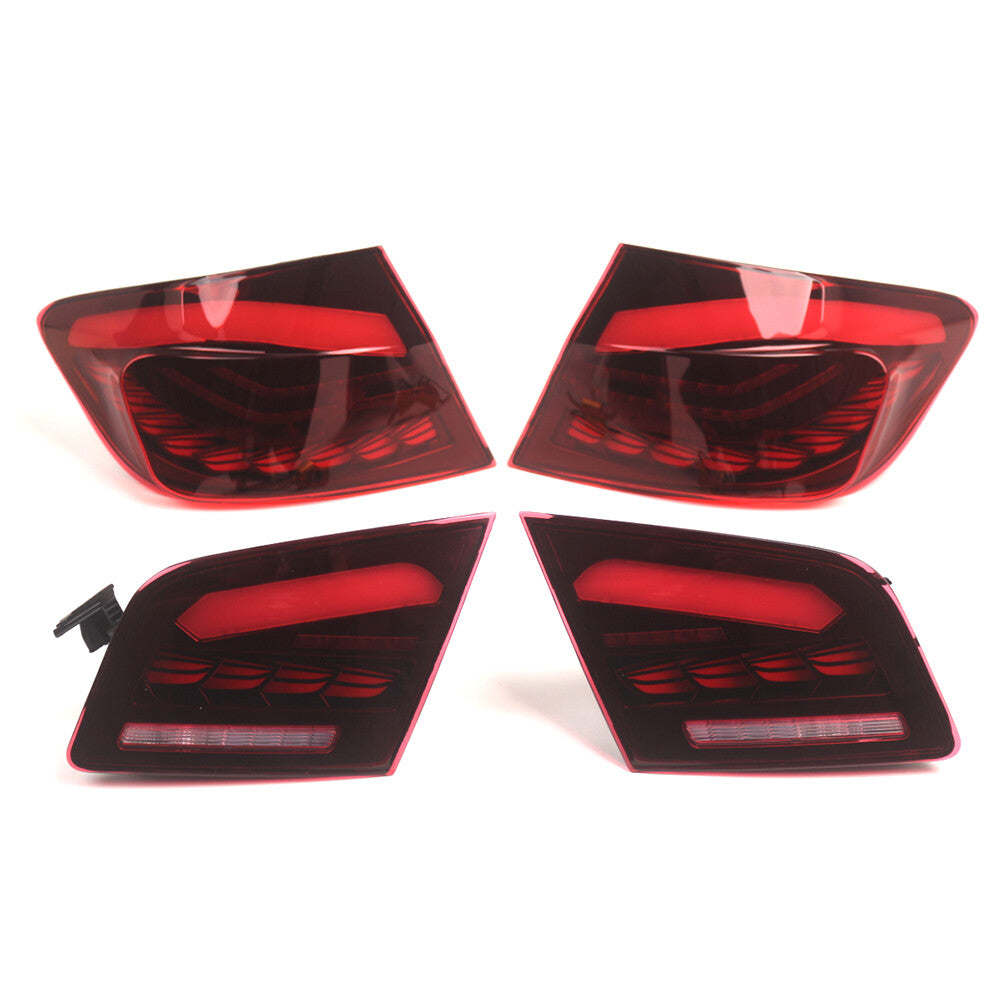 ABS Tail Lights Rear Lamps Brake Light Red for BMW 5 Series F10 F18 2010-2017