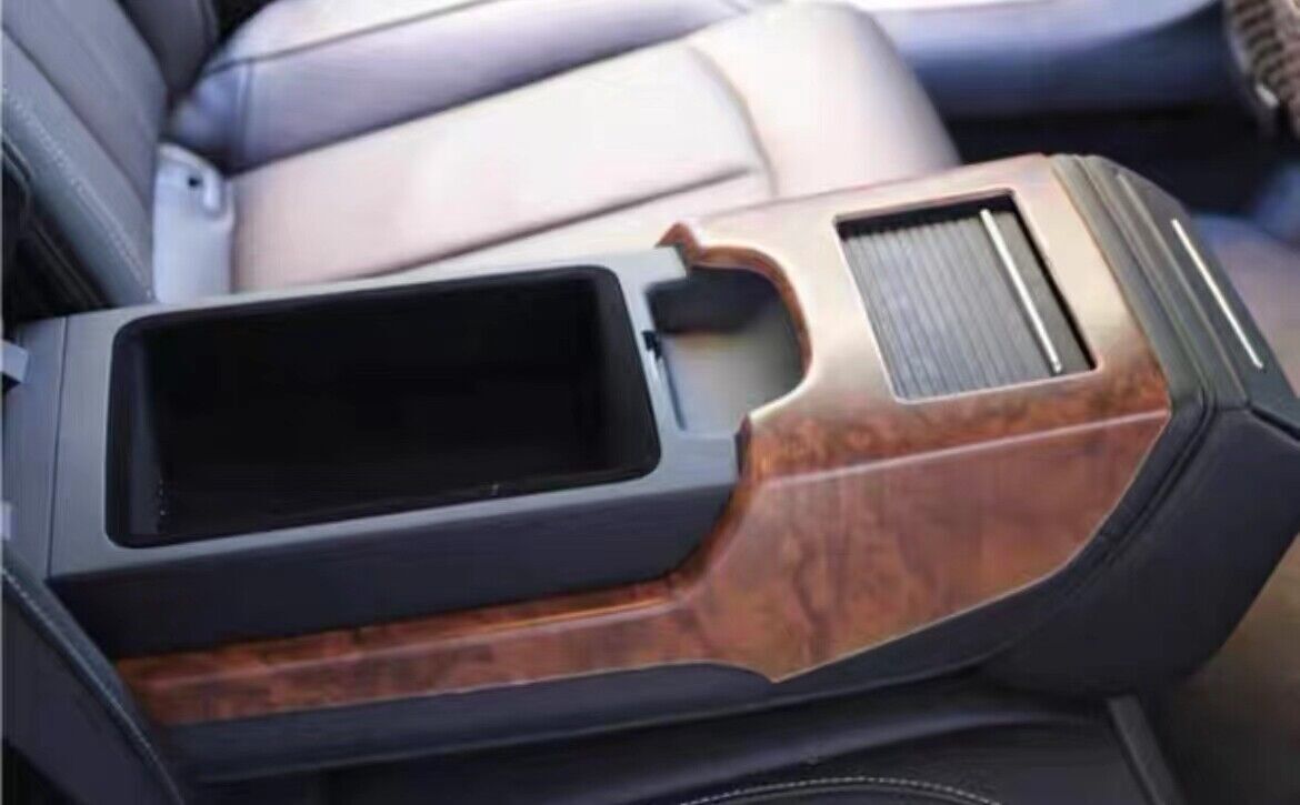 Car Inner Rear Storage Box Cover Trim 1 Fit for Audi A6l 2012-2018 Brown Wood