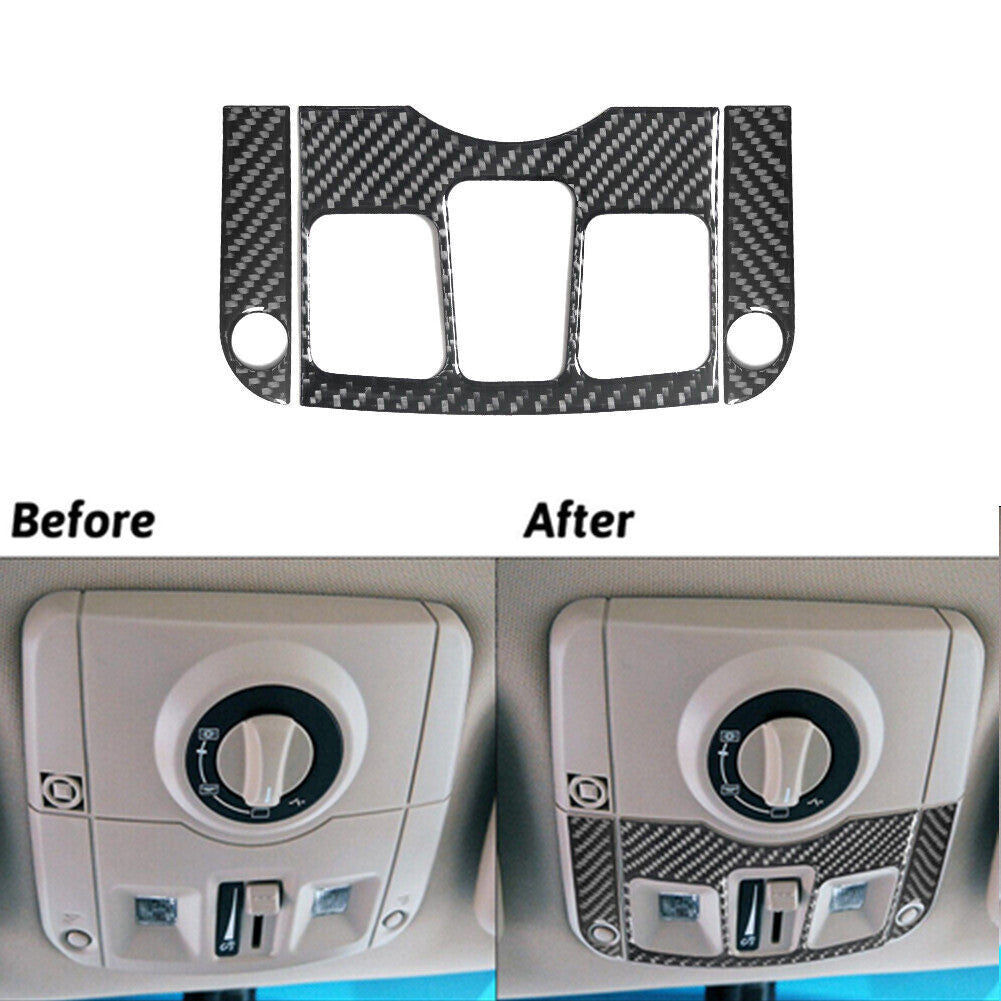 Carbon Fiber Center Storage Frame Cover Trim for Tiguan 2013-2017 v