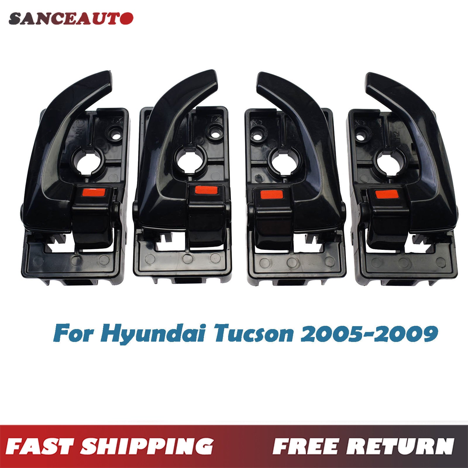 Black left and right inner door handles are suitable for 2005-09 for Hyundai for Tucson 826102E000. n