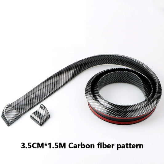 1 x 4.9-foot car trunk boiler roof lip kit, carbon fiber rear wing trim, and tail fin.