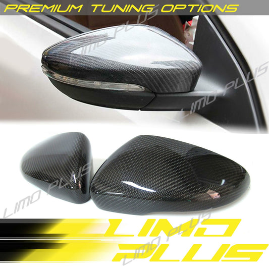 Pair Real Carbon Fiber Side Wing Mirror Cover Caps for W for Golf GTI MK6 2009-2013 v