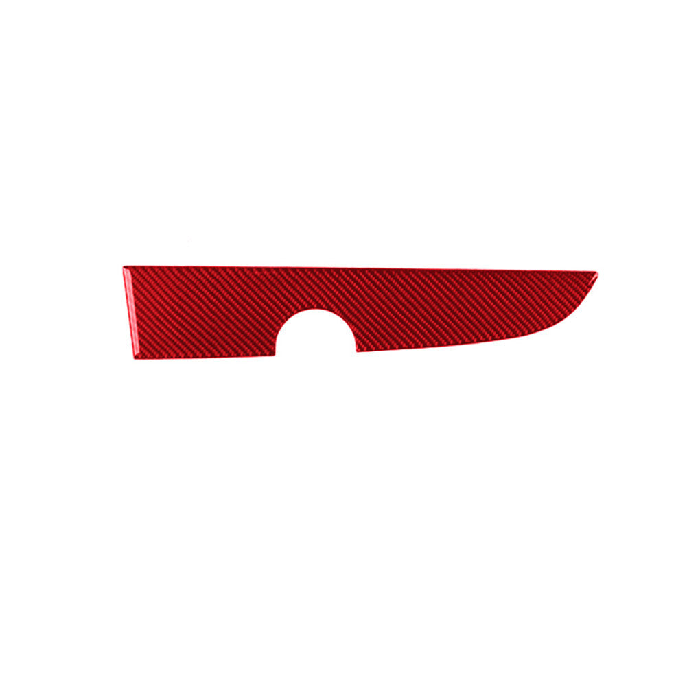 Red Carbon Fiber Interior Glove Box Panel Cover Trim Sticker For 12-15 for Fiat 500