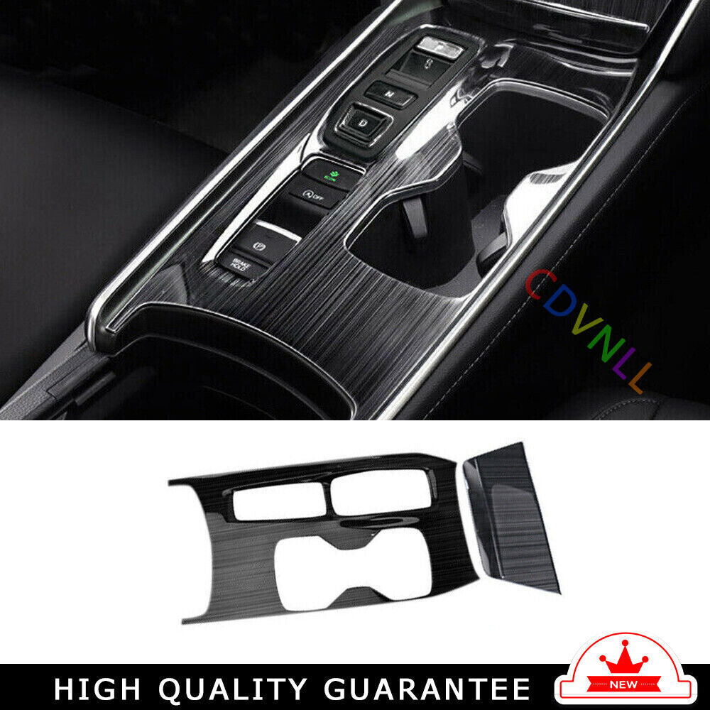 Console Gear Shift Frame Cover Trim 2 for Honda Accord 2018-2022 Black Titanium