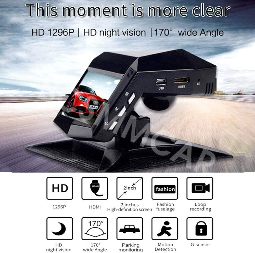 1080P DVR Dash Cam Video Recorder 2 G-Sensor Camera Loop Recording For Car