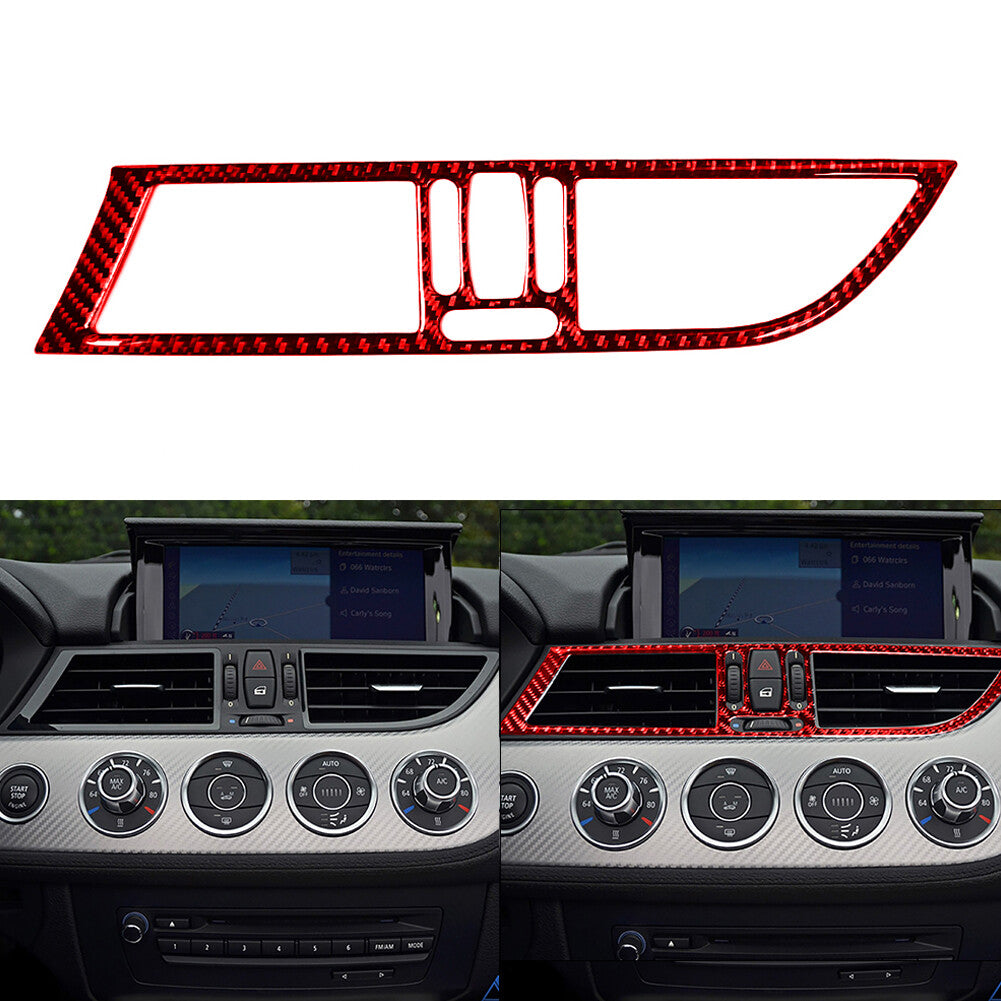 Carbon Fiber Center CD Control Panel Cover For C Class W204 11-13 v