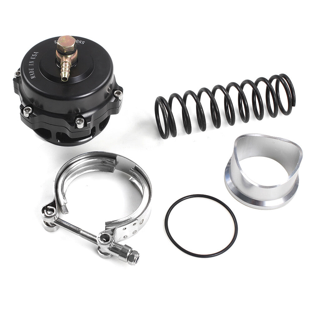 50mm Billet Blow Off Valve BOV Version W/Weld On Flange 35 PSI Black Q