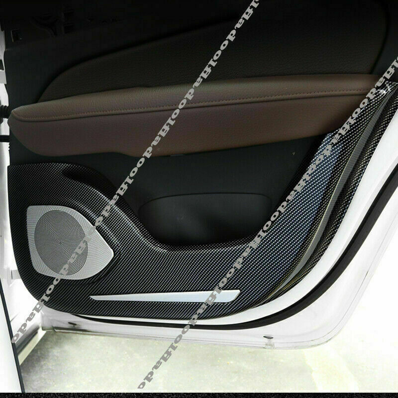 4X for Volvo S60 2019-2021 Carbon Fiber Interior Door Anti-Kick Panel Cover Trim