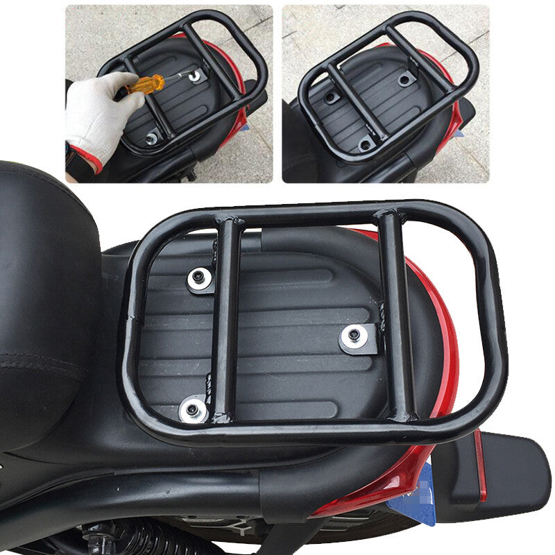 Motorcycle scooter rear metal tail fin electric bicycle rack conversion luggage rack - n