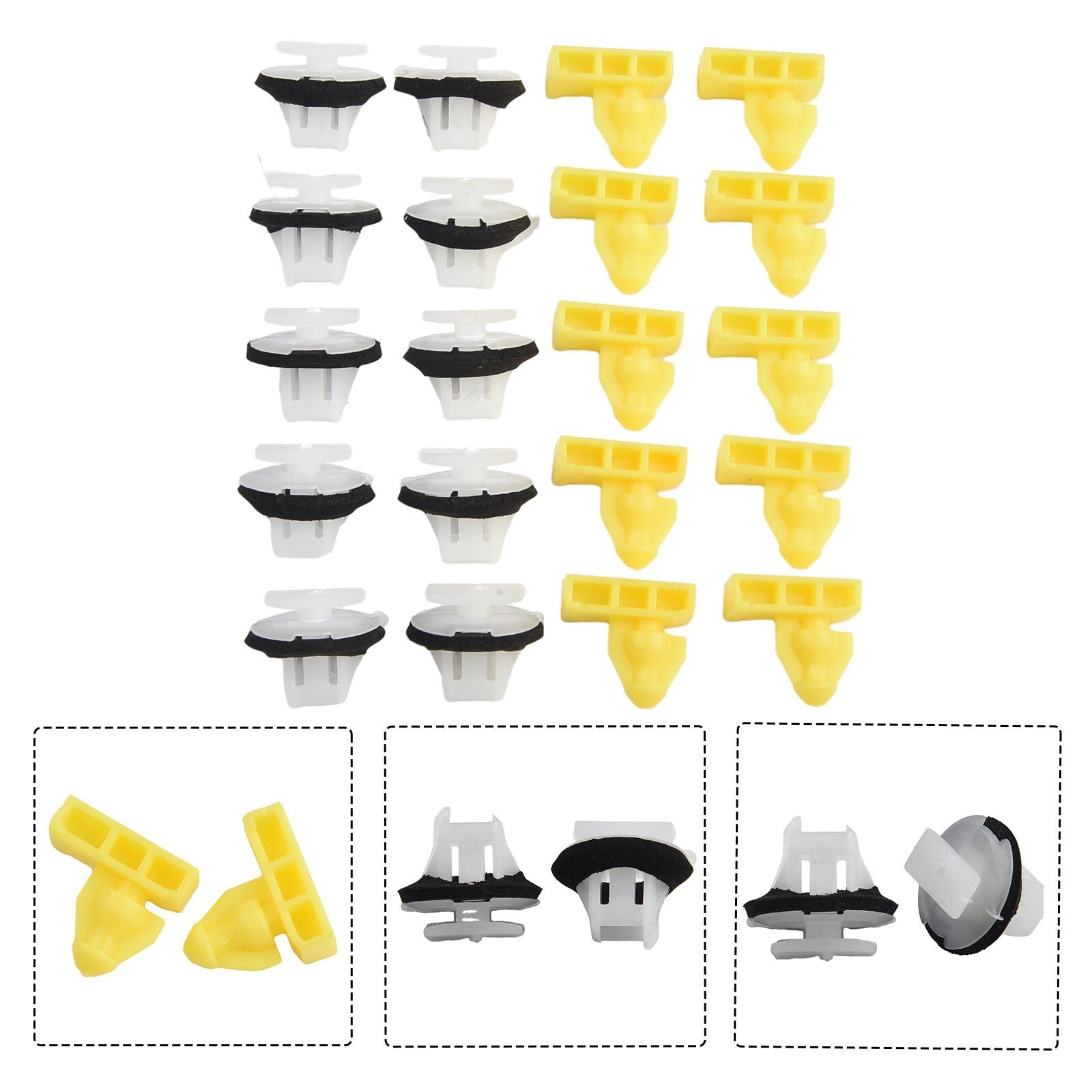 10-Pack Black Car Windshield Wiper Cover Molded Decorative Clips, Suitable for
