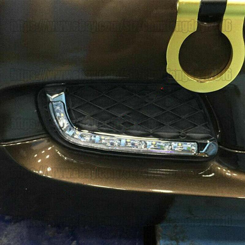 for Benz for Smart Fortwo 2008-2011 2pcs LED DRL Daytime Running Fog Light Lamp